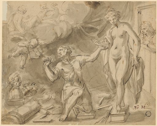 Pygmalion Falls in Love with His Statue