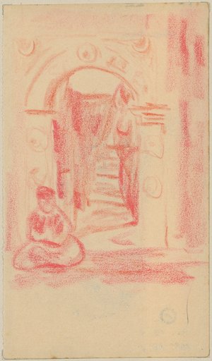 Moorish Arch with Seated Figure