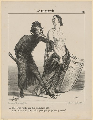 "Beautiful lady, would you do me the honor of accepting my arm?..."