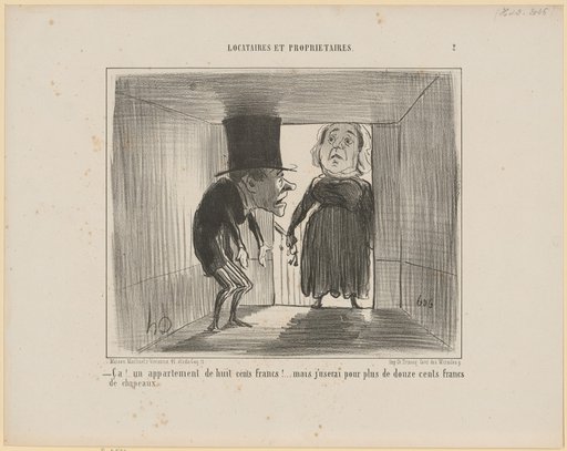 "What! ... an apartment for eight hundred francs! ..."