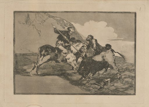 Method by Which the Ancient Spaniards Hunted Bulls on Horseback in the Field