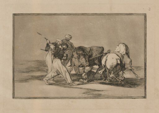 The Moors Established in Spain, Disregarding the Superstitions of Their Koran, Adopted This Hunt and Art, and Lance a Bull in the Field