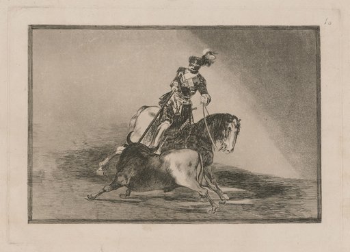 Charles V. lancing a bull in the Plaza of Valladolid