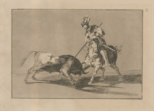 El Cid Campeador lancing another bull