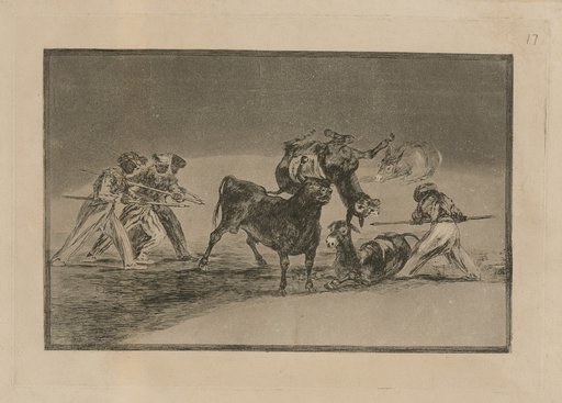 Moor's ring made with donkeys to defend against the bellowing bull