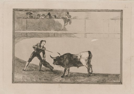 Pedro Romero killing a stationary bull