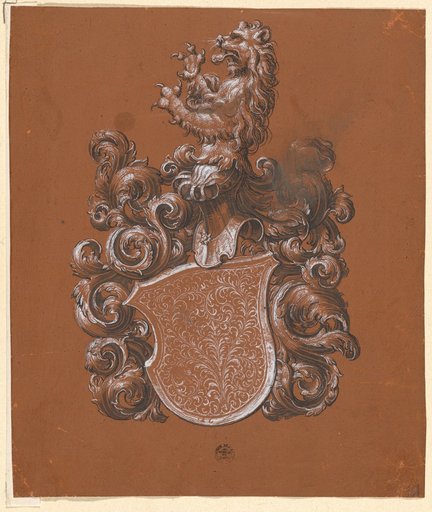 Empty Coat of Arms with a Lion
