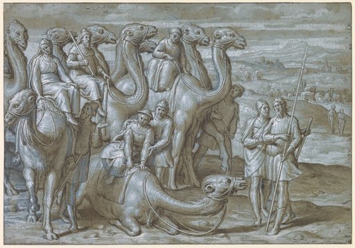 Abraham's Servant Departs for His Journey Home After His Proposal to Rebecca (Gen. XXIV, 59-61)