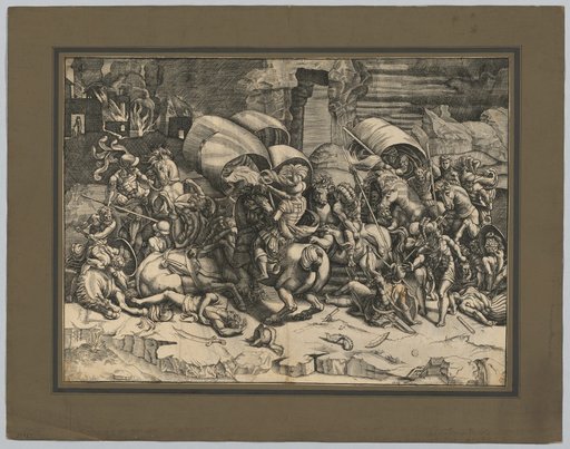 The Battle of the Romans and Carthaginians Before the Burning City
