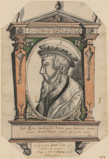 Portrait of Can Scaliger in Profile to the Left in an Architectural Frame