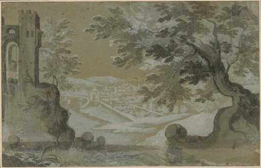 Landscape with a Ruin and a View of a City in the Valley