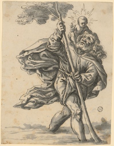 St. Christopher with the Child on His Shoulders