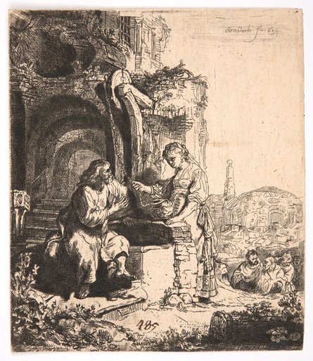 Christ and the Samaritan Woman in Ruins