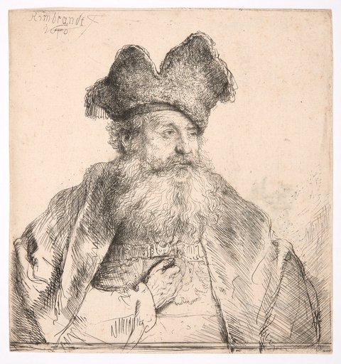 Old Man with a Split Fur Cap