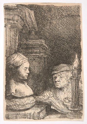 Man Drawing from a Plaster Model