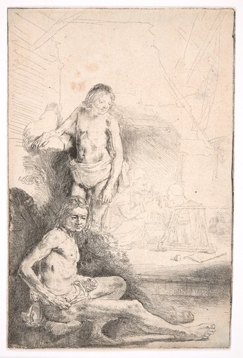 Two Male Nudes ("Het Rolwagentje")
