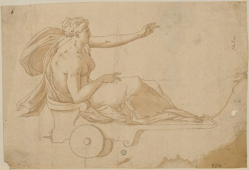 Goddess Sitting in a Chariot