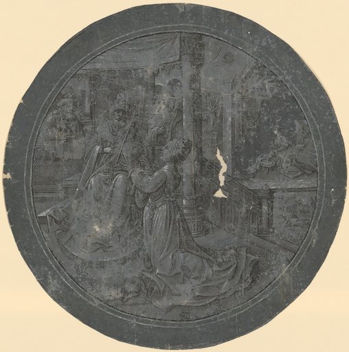Circular Cross-Section with Esther Kneeling Before Ahasuerus