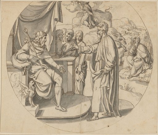 Scenes from the Life of Elijah (?) in Round