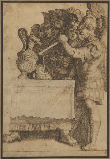 Group of Roman Warriors before a Table. From the History of Furius Camillus