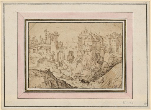 View of Tivoli with the Sibyl's Temple and Waterfall