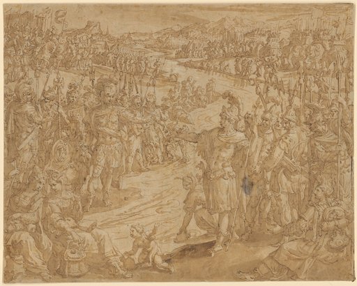 Historical Scene with the Encounter of Alexander and Porus (?)