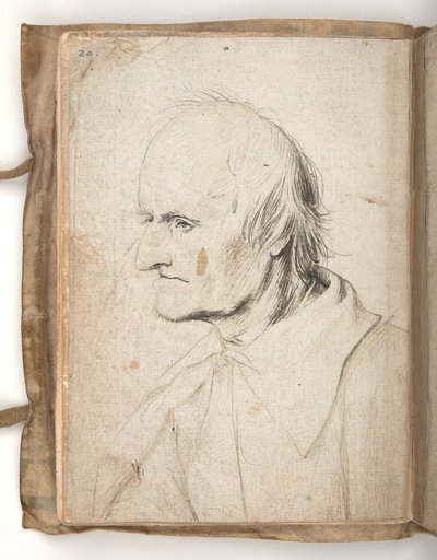 Bust of an Older, Toothless Man, in Profile to the Left