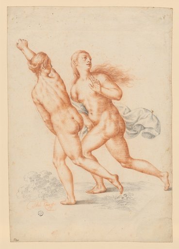 Two Fleeing Naked Women