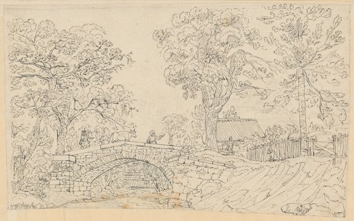 Riverbank with a Bridge