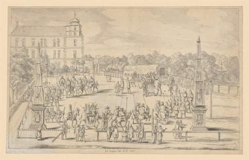 Masked Procession on a Parade Ground