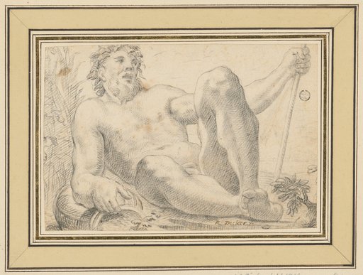 Reclining River God with Urn and Staff