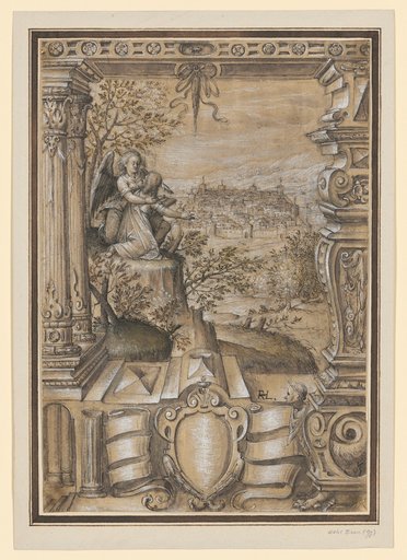 Window Design (?) with the Angel Showing John the Heavenly Jerusalem