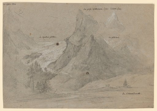 Dossenhorn, Rosenlaui Glacier, and Wetterhorn Seen from the Haslital