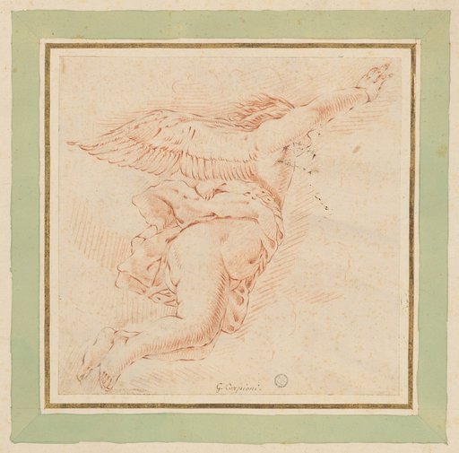 Angel floating to the right