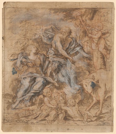 Mythological Scene with Jupiter, Juno, and Io (?)