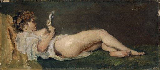 Reclining Female Half-Nude