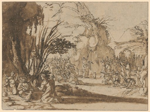 Moses Striking Water from the Rock