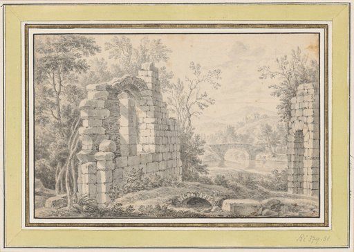 Ruins Before a River Landscape