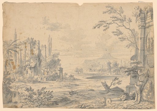 Southern Landscape with Ancient Ruins