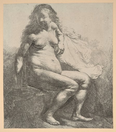 Naked Woman on an Earth Mound