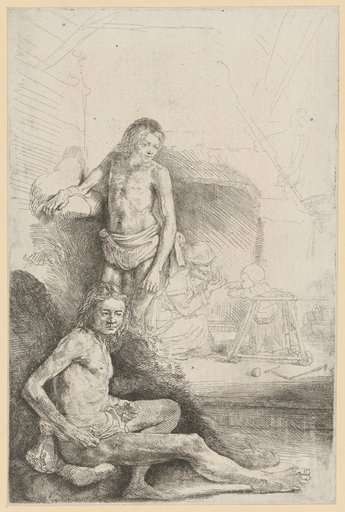 Two male nudes ("Het Rolwagentje")