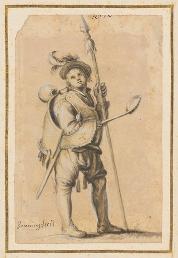 Young Man in Military Attire