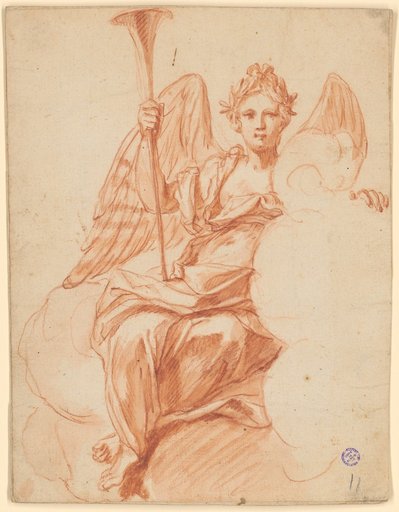 Female Angel on a Cloud