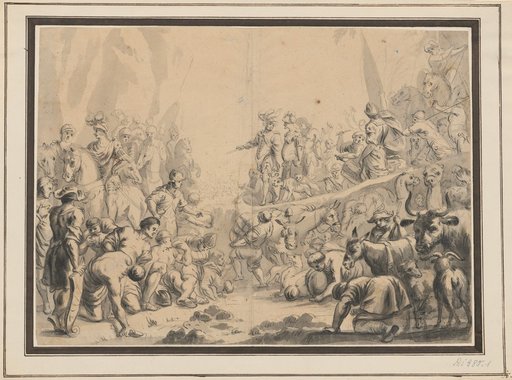 Gideon tests his army at the Jordan