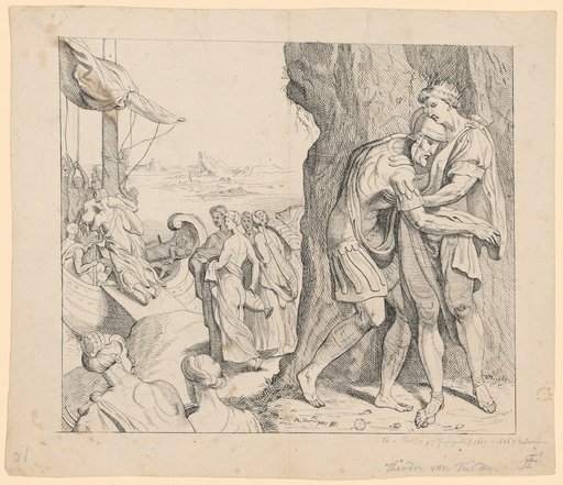 Odysseus Bids Farewell to Alcinous, King of the Phaeacians