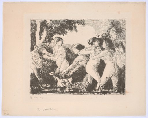 Bathing Women Wrestling