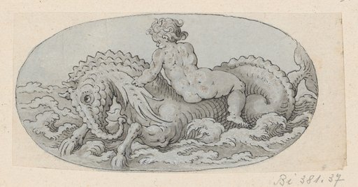 Putto Riding a Hippocampus