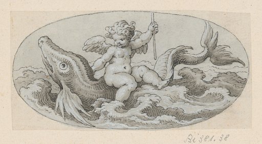 Putto Riding a Fantastical Fish