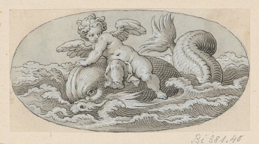 Putto Riding a Dolphin