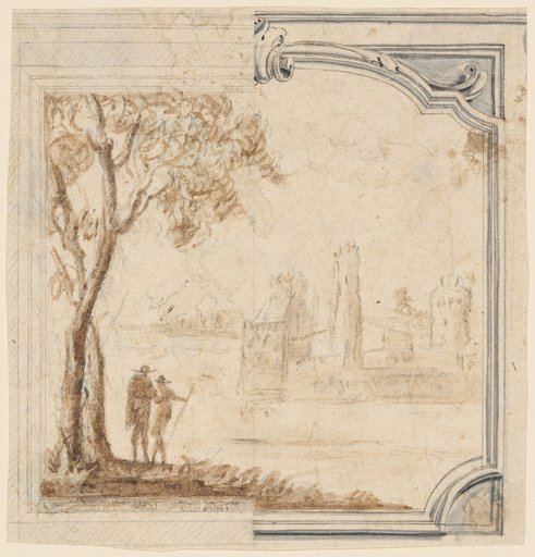 Decorative design with landscape